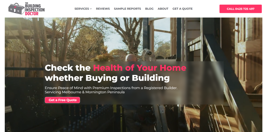 The Building Inspection Doctor Melbourne homepage